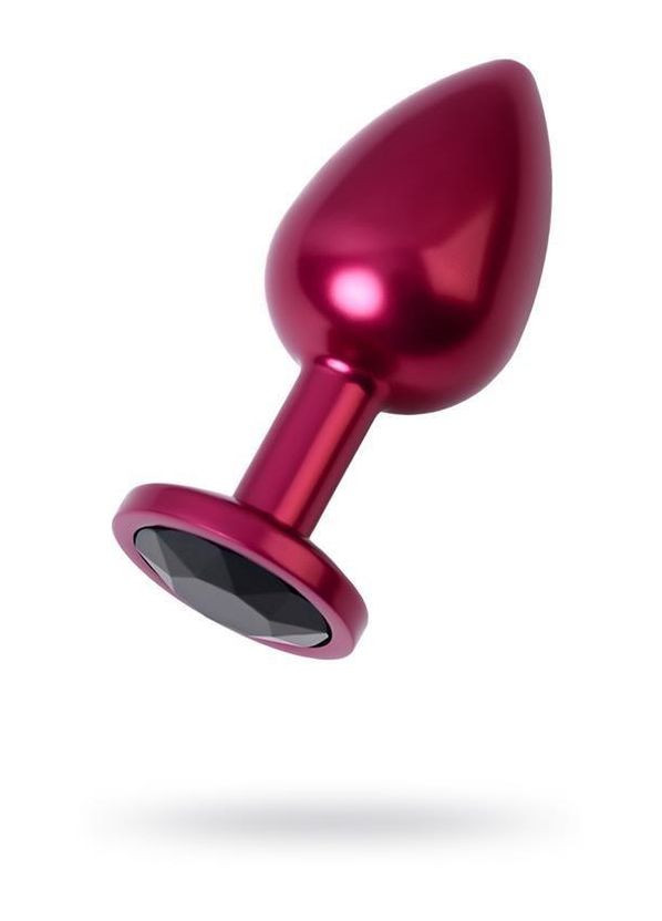 Red anal plug TOYFA Metal with black gem No Brand (294181701)