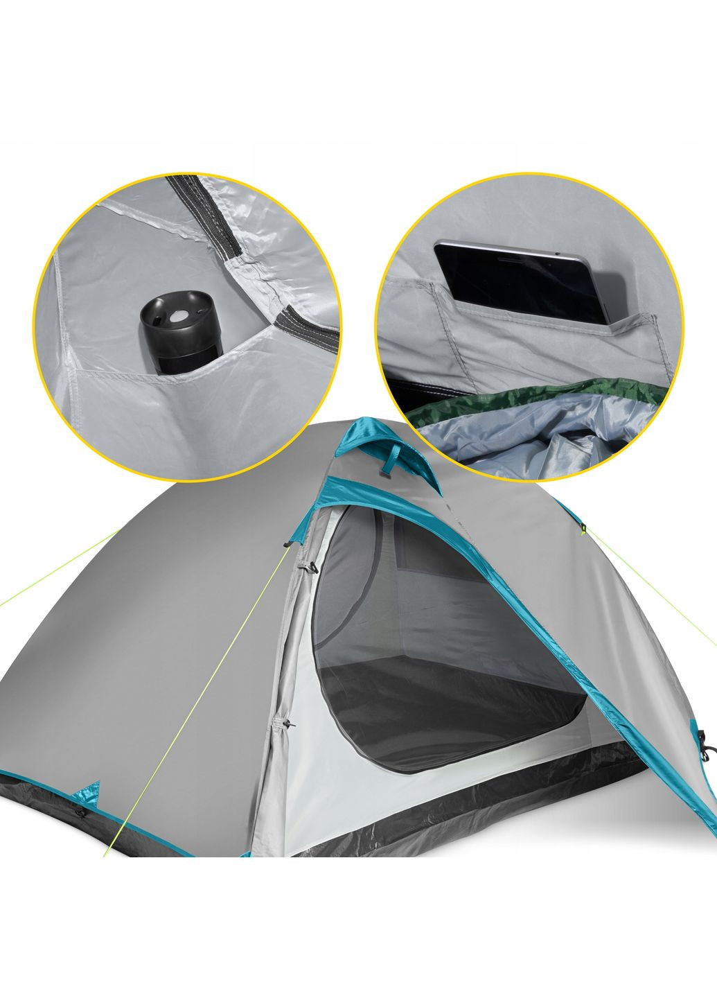 Палатка туристическая Prime Duo 2-местная Grey (P-5905973406550) Mountain Goat (351904595)