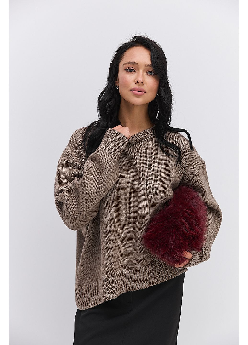 Жіночий в'язаний джемпер оверсайз Arjen (368023471)