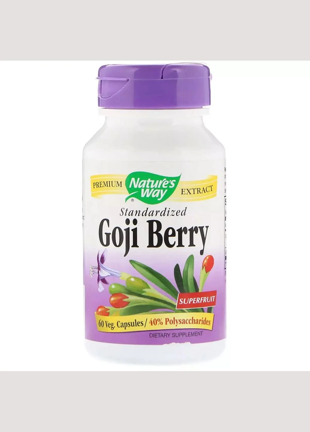 Ягоди Годжі (Екстракт), Goji Berry,, 60 капсул Nature's Way (292006617)