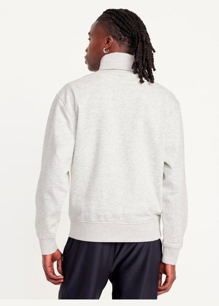 Флісова толстовка-водолазка M, Light Heather Gray (Сіра) Old Navy (322860274)