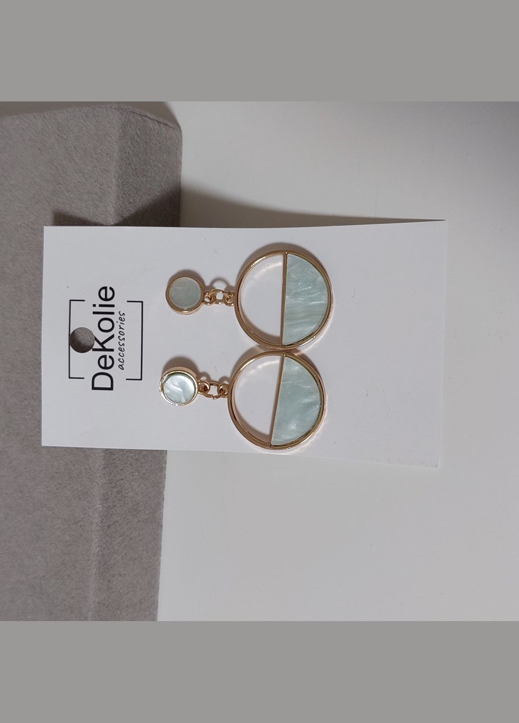 Серьги висячие бирюзовые BS025 DeKolie (332177684)