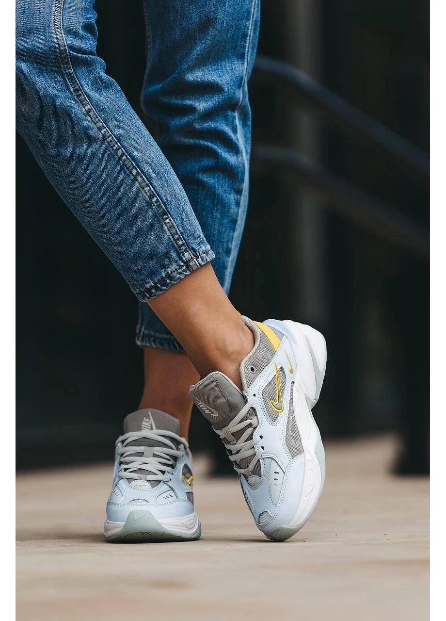 КРОСІВКИ ЖІНОЧІ NIKE M2K TEKNO HALF BLUE CROME YELLOW НАЙК М2К ТЕКНО No Brand блакитні демісезони (367177888)