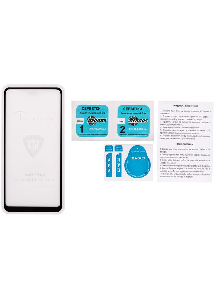 Защитное стекло Glass для Samsung Galaxy A03s Black (TGFG188) DENGOS (306580754)