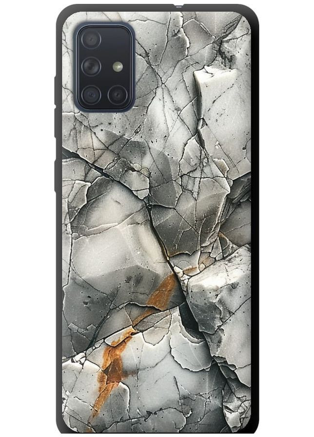 TPU чорний чохол 'Сірий мармур' для Endorphone Samsung Galaxy A71 2020 A715F (285104771)