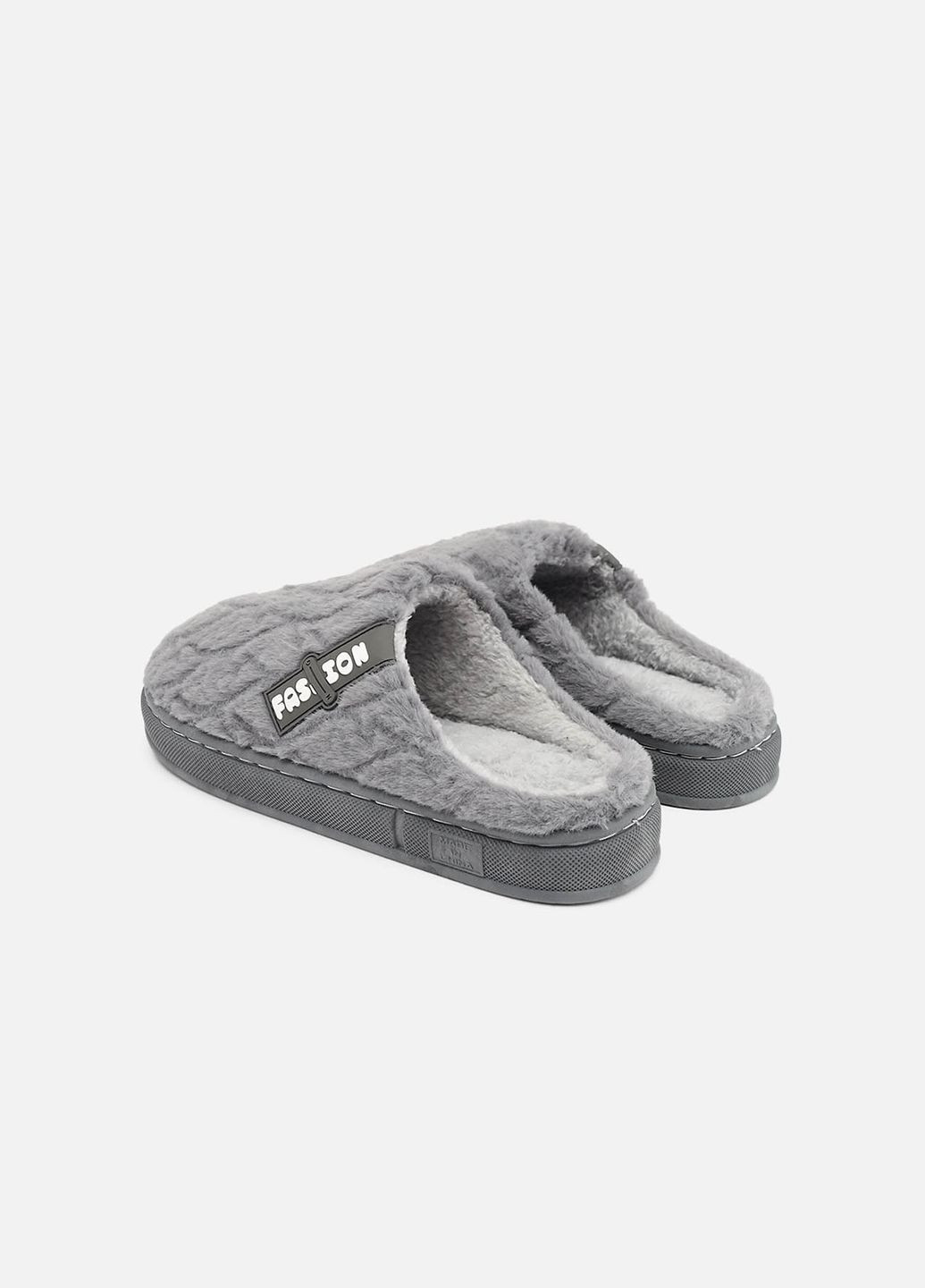 Капці домашні чоловічі колір сірий ЦБ-00276892 No Brand (342716294)