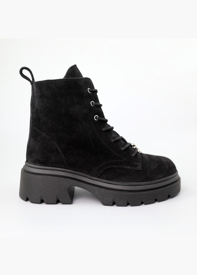 Осенние ботинки женские замшевые мех Zumer