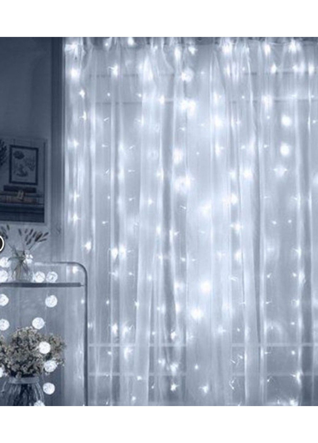 Гирлянда штора Водопад 480 led 3.0х3.0м Холодный белый No Brand (331640032)
