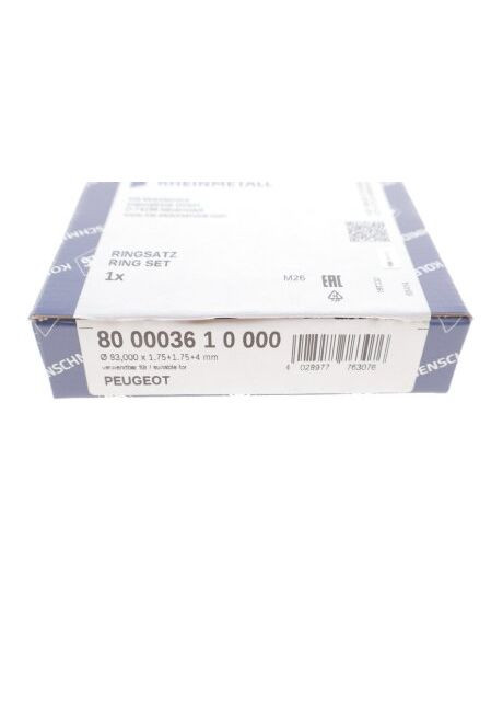 Кільця поршневі PSA 83,00 1,6 XU52 (вир-во KS) 800003610000 Kolbenschmidt (366138555)