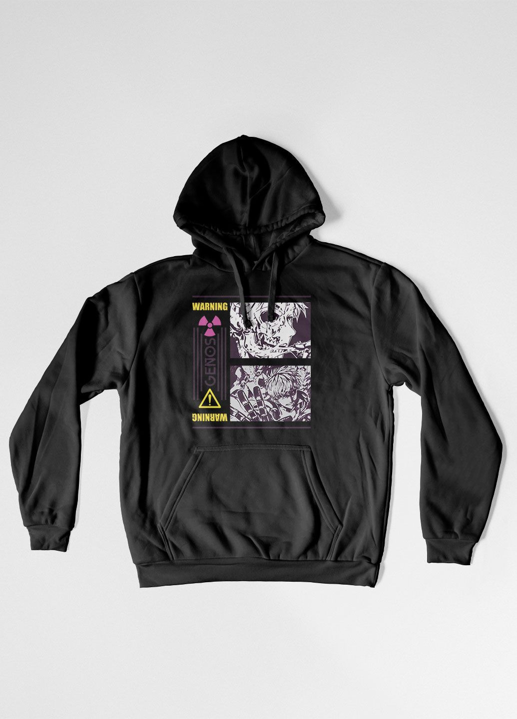 Жіноче худі з аніме принтом Ванпанчмен/Генос (342-HD001FRONT-BL-F) Modno (276965133)