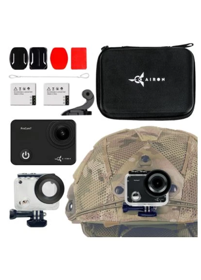 Екшн-камера (4822356754511) Airon ProCam 7 Black Tactical Helm Kit (391710095)