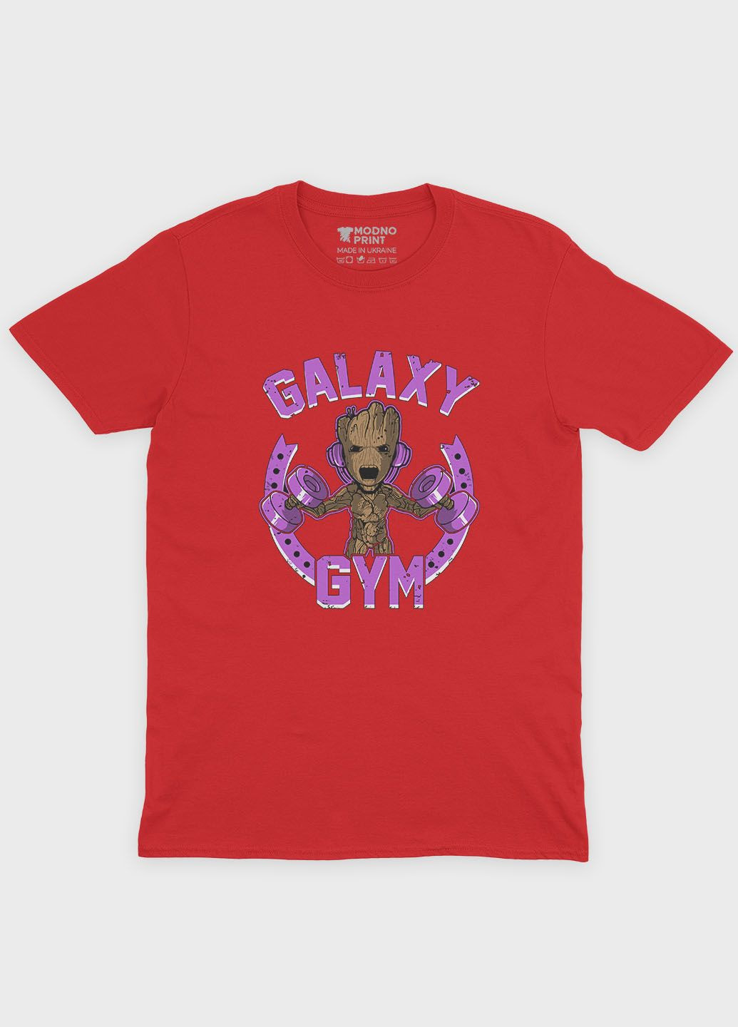 Червона демісезонна футболка для хлопчика з принтом супергероїв - вартові галактики (ts001-1-sre-006-017-001-b) Modno