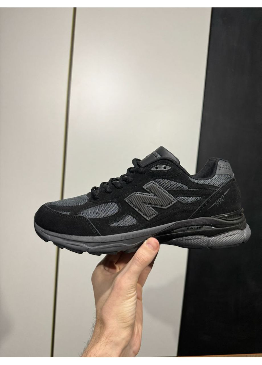 КРОСІВКИ ЖІНОЧІ NEW BALANCE 990 FULL BLACK НЬЮ БЕЛАНС 990 No Brand чорні демісезони (367172932)