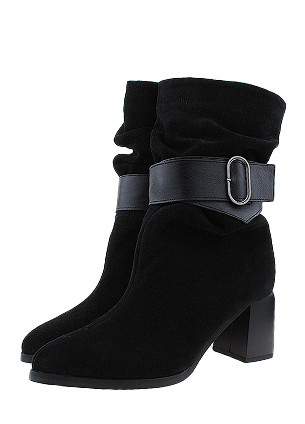 Зимние ботинки r2132-1-11 черный Crisma из натуральной замши