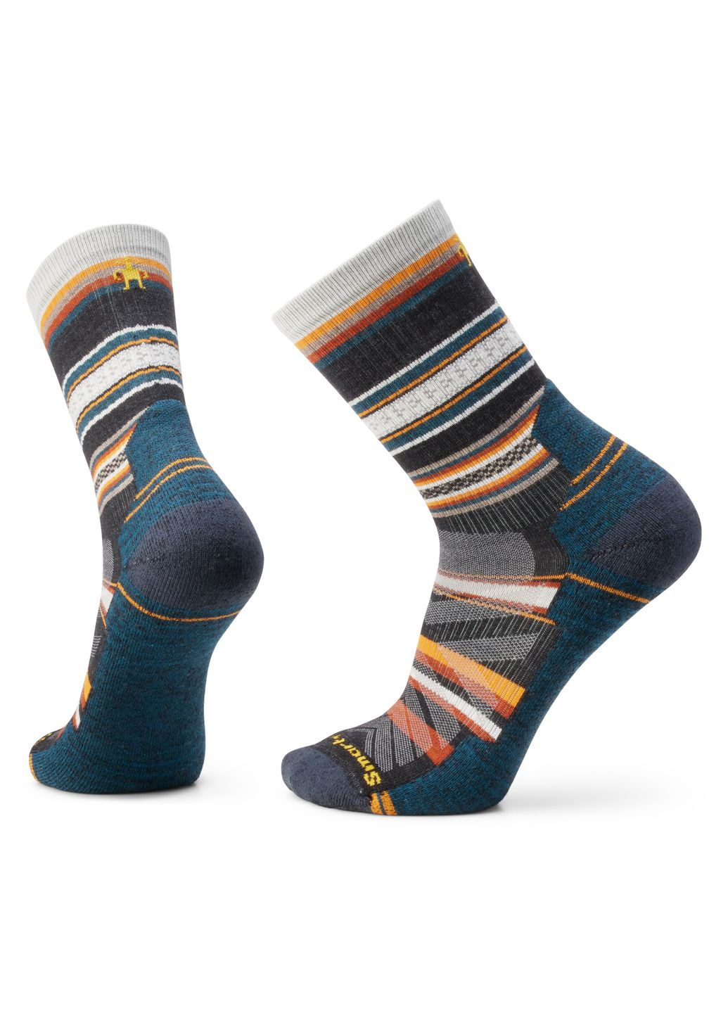 Носки мужские Hike Light Cushion Panorama Crew Серый-Оранжевый Smartwool (366664957)