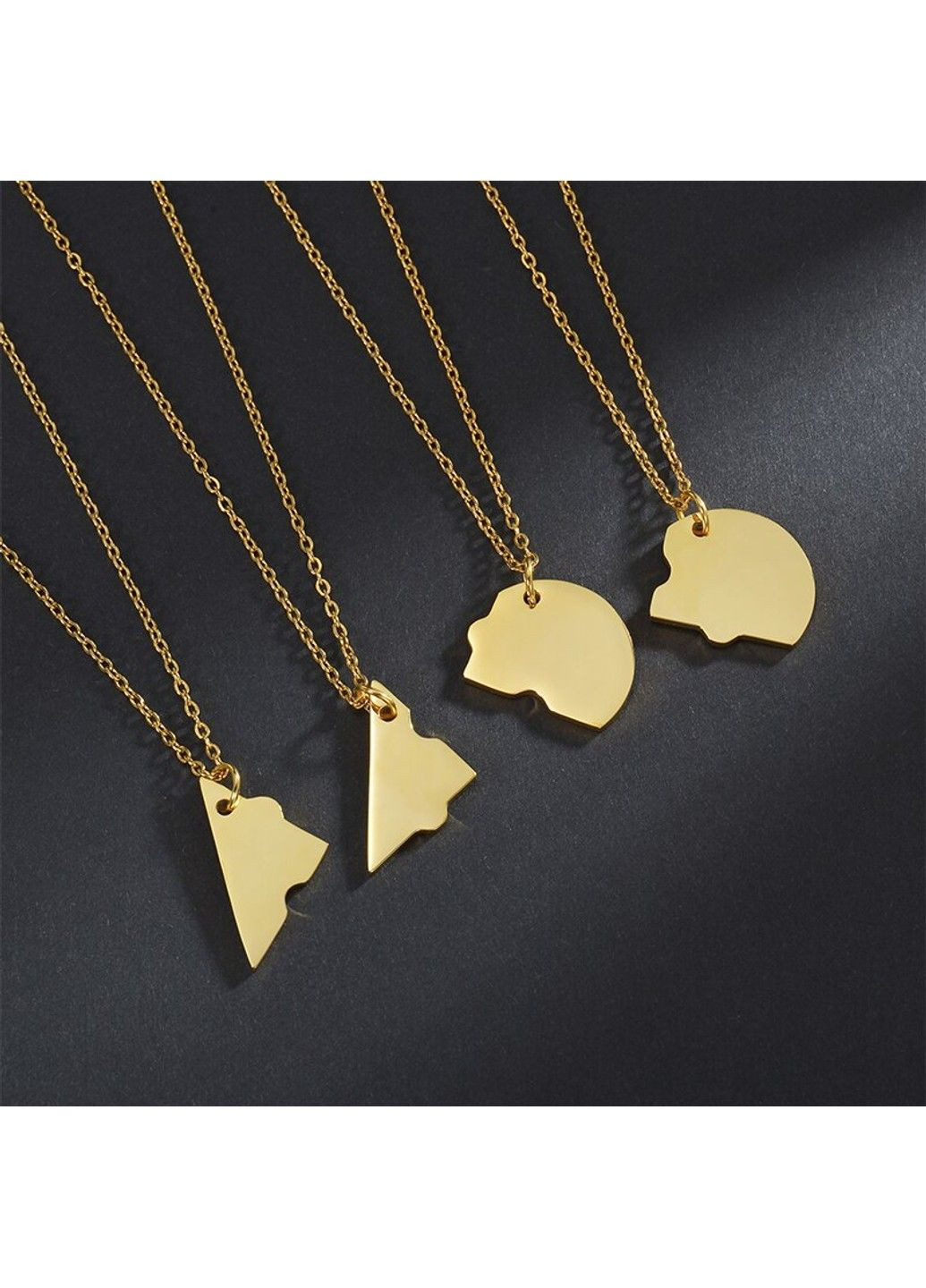 Подвески под гравировку для 4-х друзей из медицинской стали PF-017 No Brand (299340178)