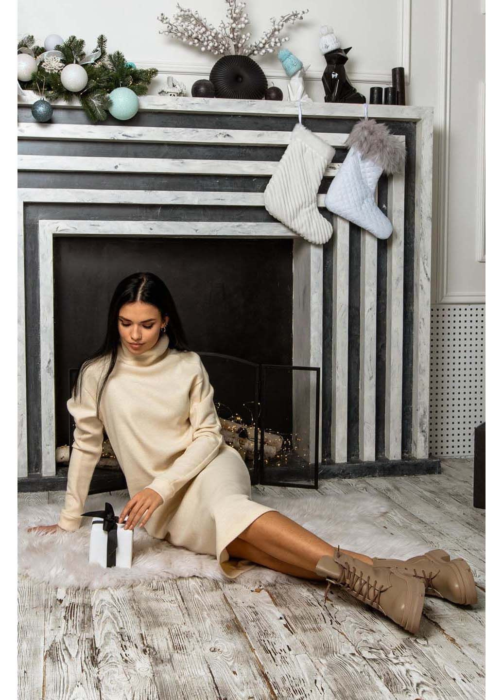 Молочна кежуал сукня Ри Мари однотонна