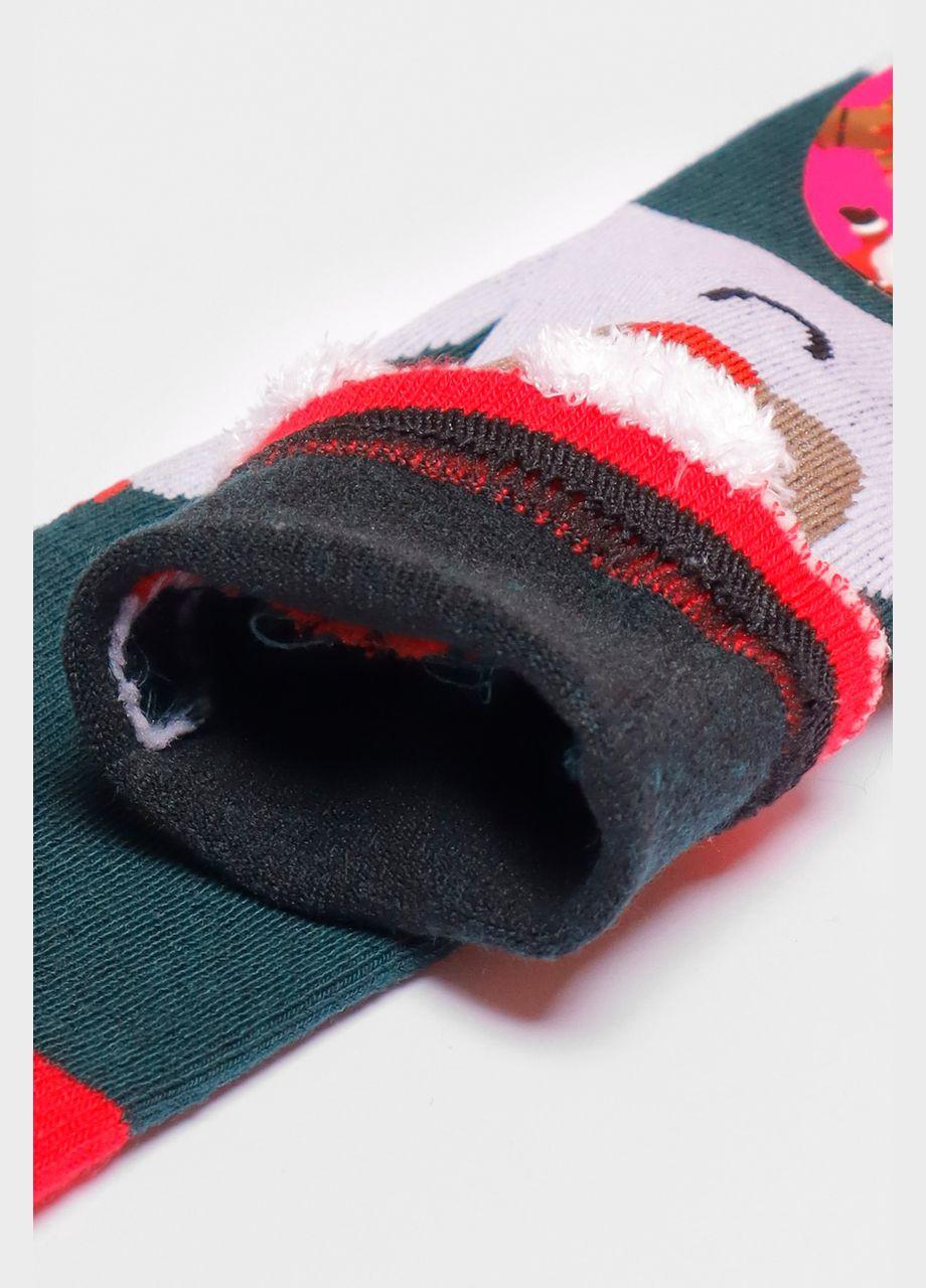 Носки детские с новогодним принтом зеленого цвета Let's Shop (305054198)