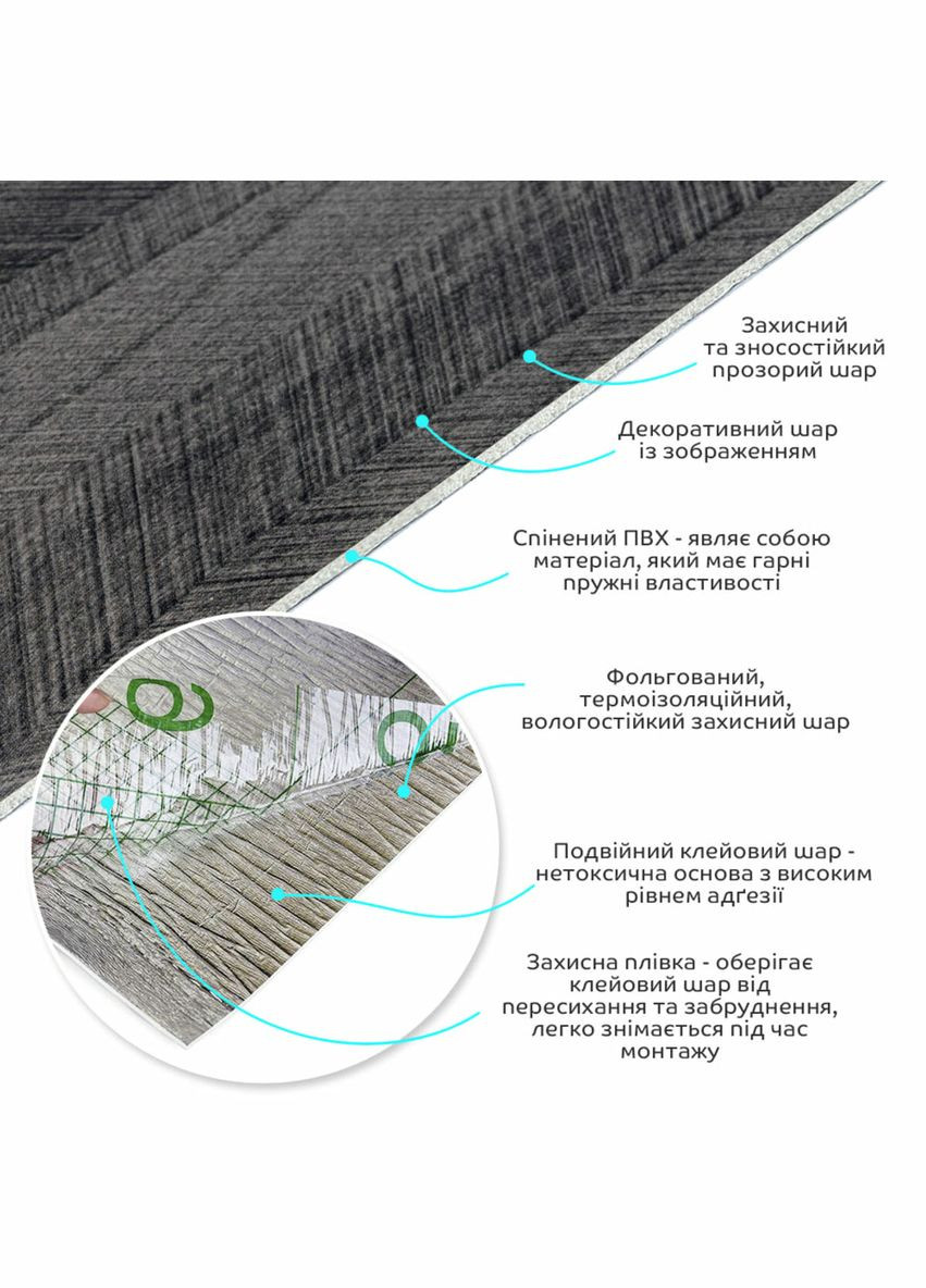 Самоклеющаяся виниловая плитка в рулоне 0,6*3m*2мм Мат SW-00002025 Sticker Wall (315791022)