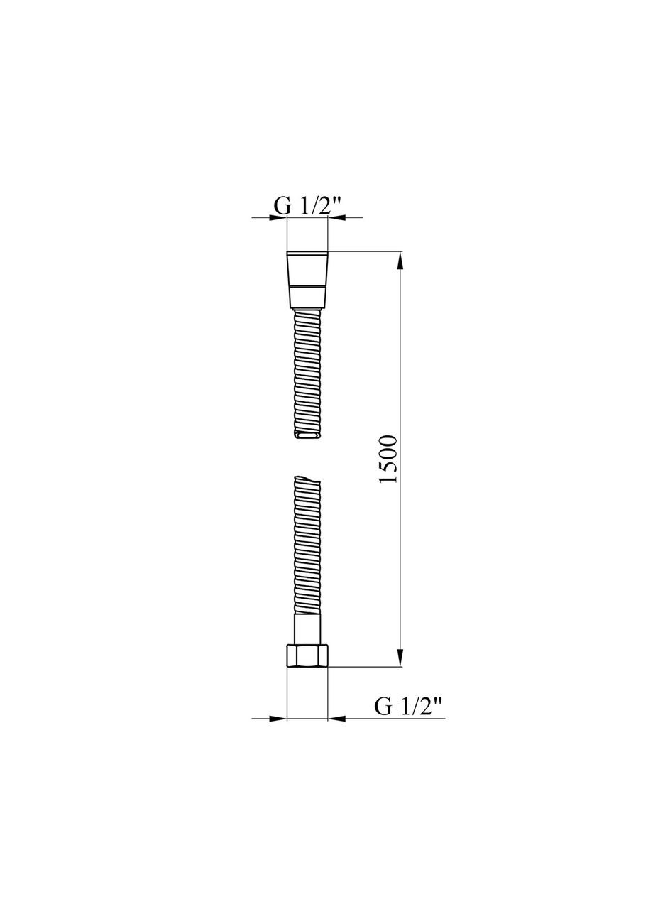 Шланг для душу KRM - 605 Anti-Twis 150 см Kroner (368591002)