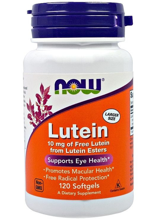 Пищевая добавка "Лютеин", 10 мг Lutein Softgels 120шт (874191-26557572) Now Foods (368659416)