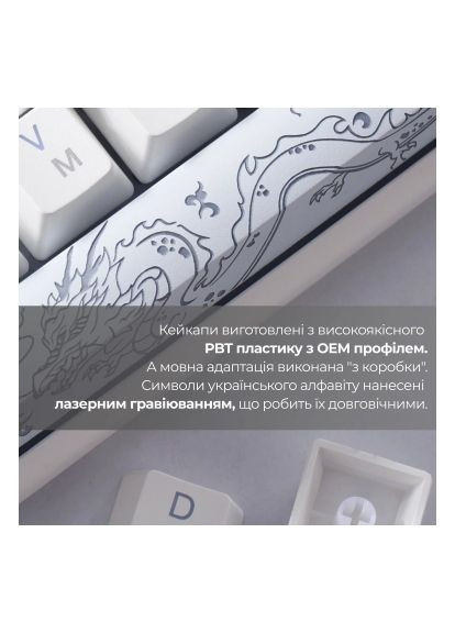 Клавіатура (DKON2167ST-BUAPXPWWWSC1) Ducky One 3 SF Cherry MX Brown RGB UA USB White (358066655)