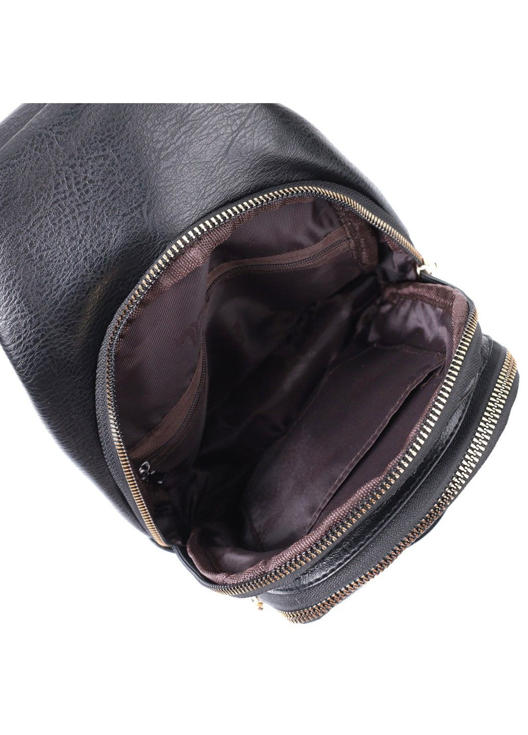 Цікава жіноча сумка з однією лямкою через плече з екошкіри 22759 Чорний Vintage (303877233)