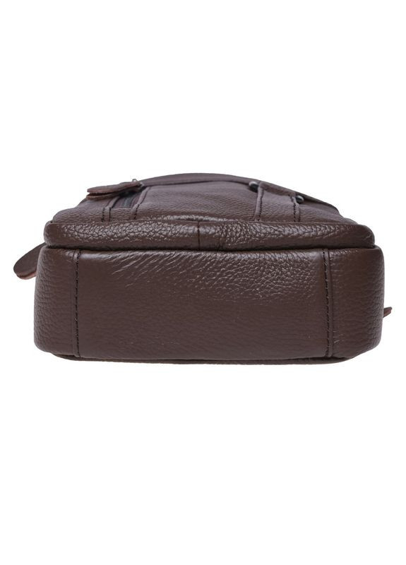 Сумка чоловіча шкіряна через плече K11169a Brown Borsa Leather (302008524)
