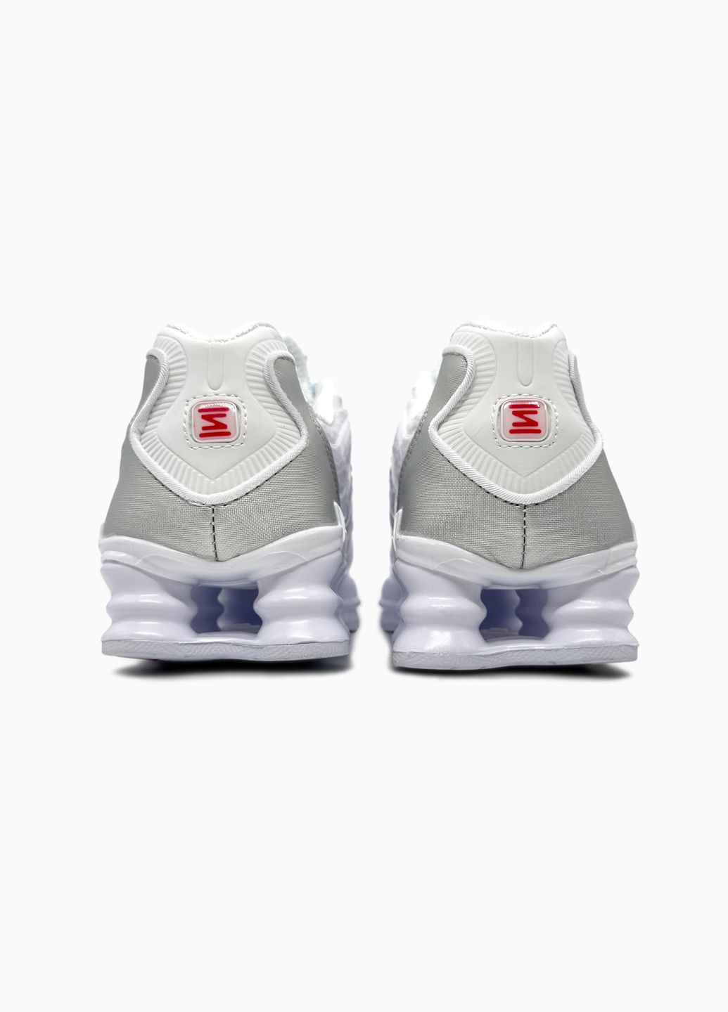 Белые демисезонные кроссовки мужские и женские nike shox tl white | найк шокс тл белые No Brand