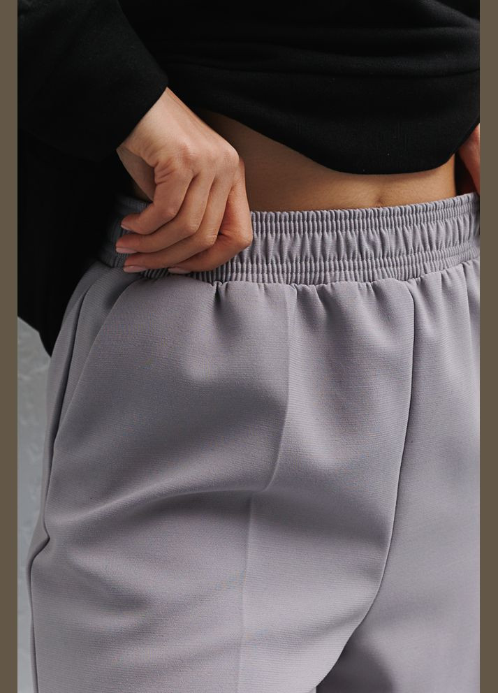 Женские штаны черные с разрезами по бокам Arjen (289787650)