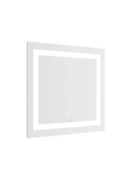 Зеркало для ванной LUNA с подсветкой, хром, подвесное, 80x70 см Volle (400740907)