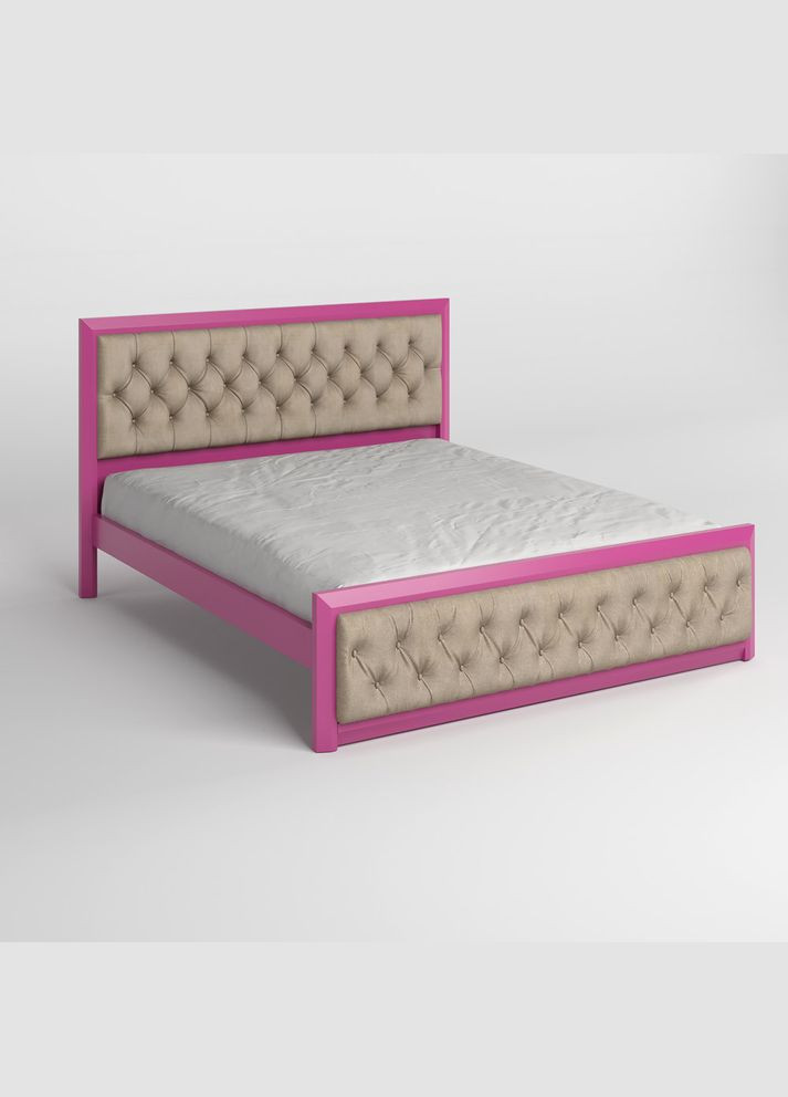 Двоспальне дерев'яне ліжко Барселона Б3 (S2060R30B)/Аляска 23 (Бежевий) 180х200 см (MBG-12767) Mebigrand (368280578)