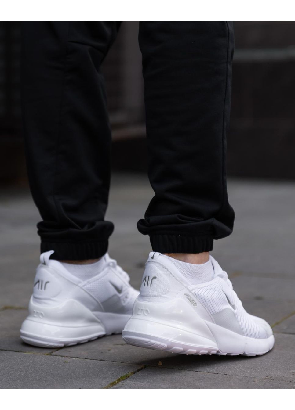 Білі Осінні кросівки чоловічі nike air max 270 white найк аір макс 270 No Brand