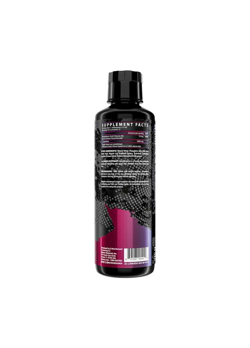 L-карнітин рідкий Liquid L-Carnitine 3000 Ягідний вибух 465 мл Nutrex (369164534)