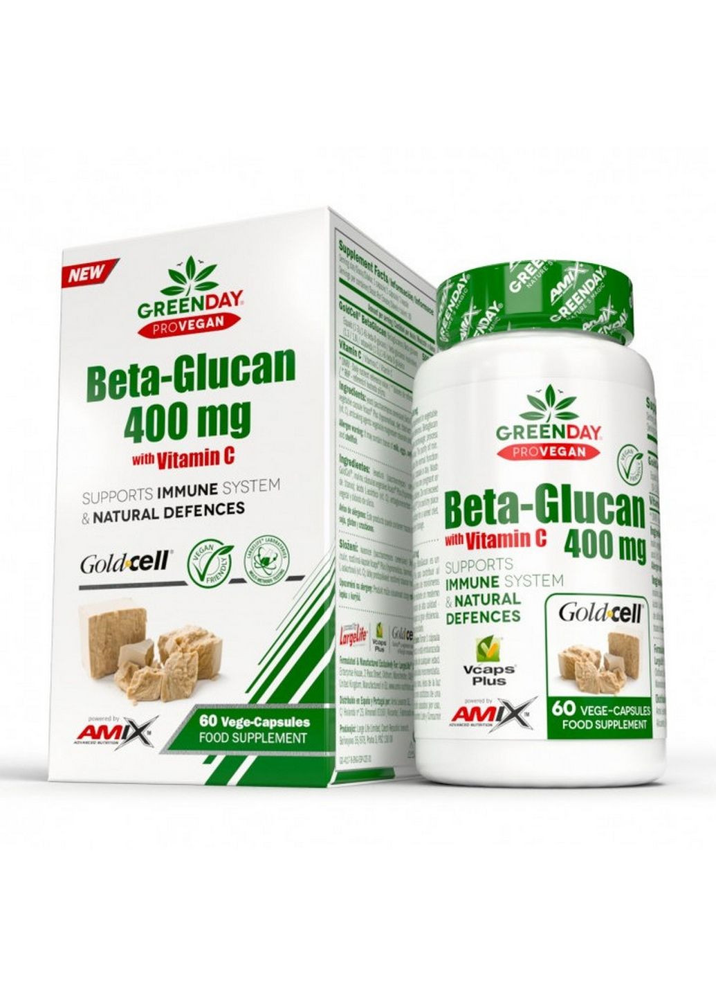 Натуральная добавка Nutrition GreenDay ProVegan BetaGlucan 400 mg, 60 вегакапсул Amix Nutrition (293481682)
