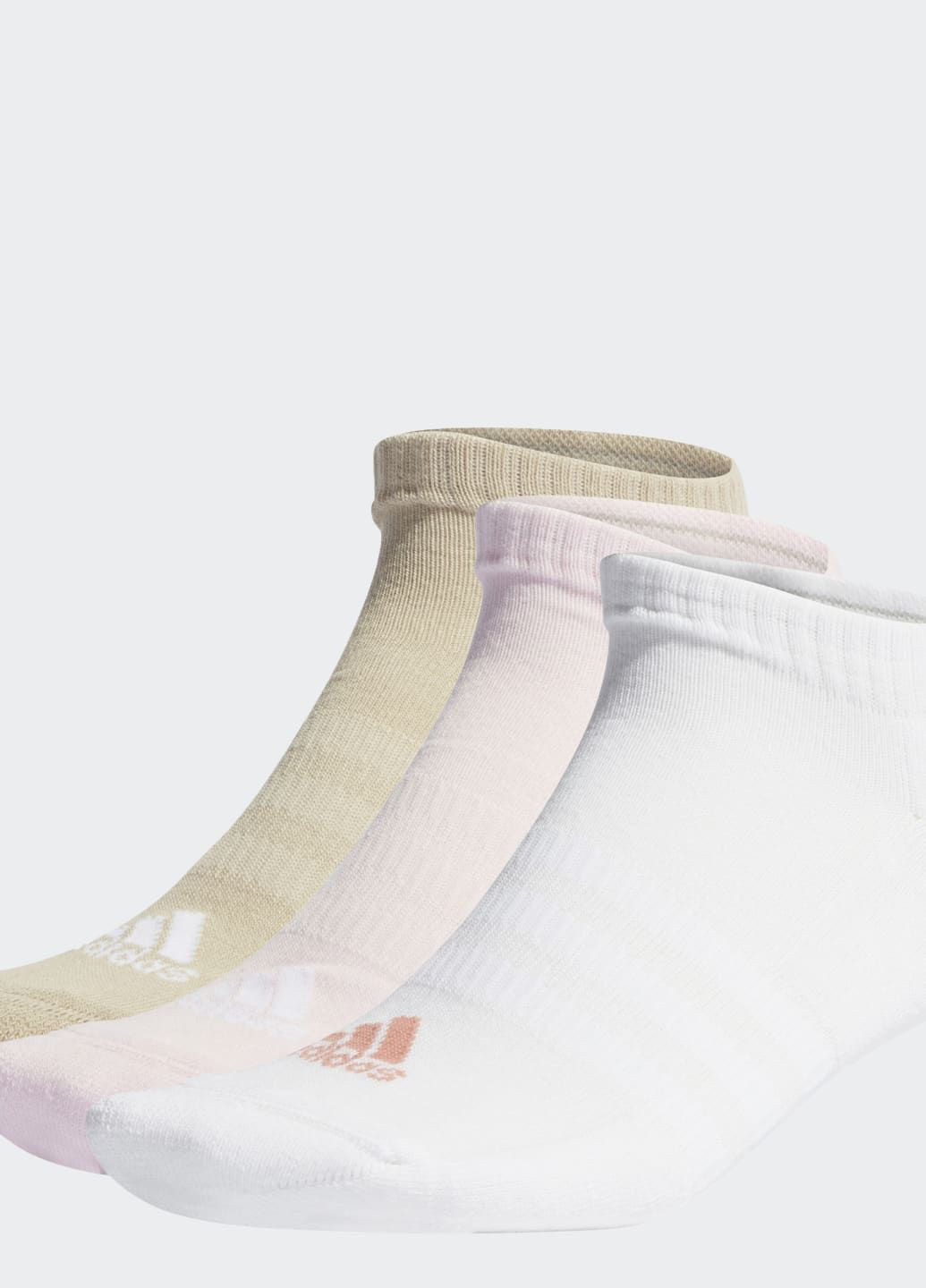 Три пари низьких шкарпеток Cushioned Low-Cut Socks adidas (284346728)
