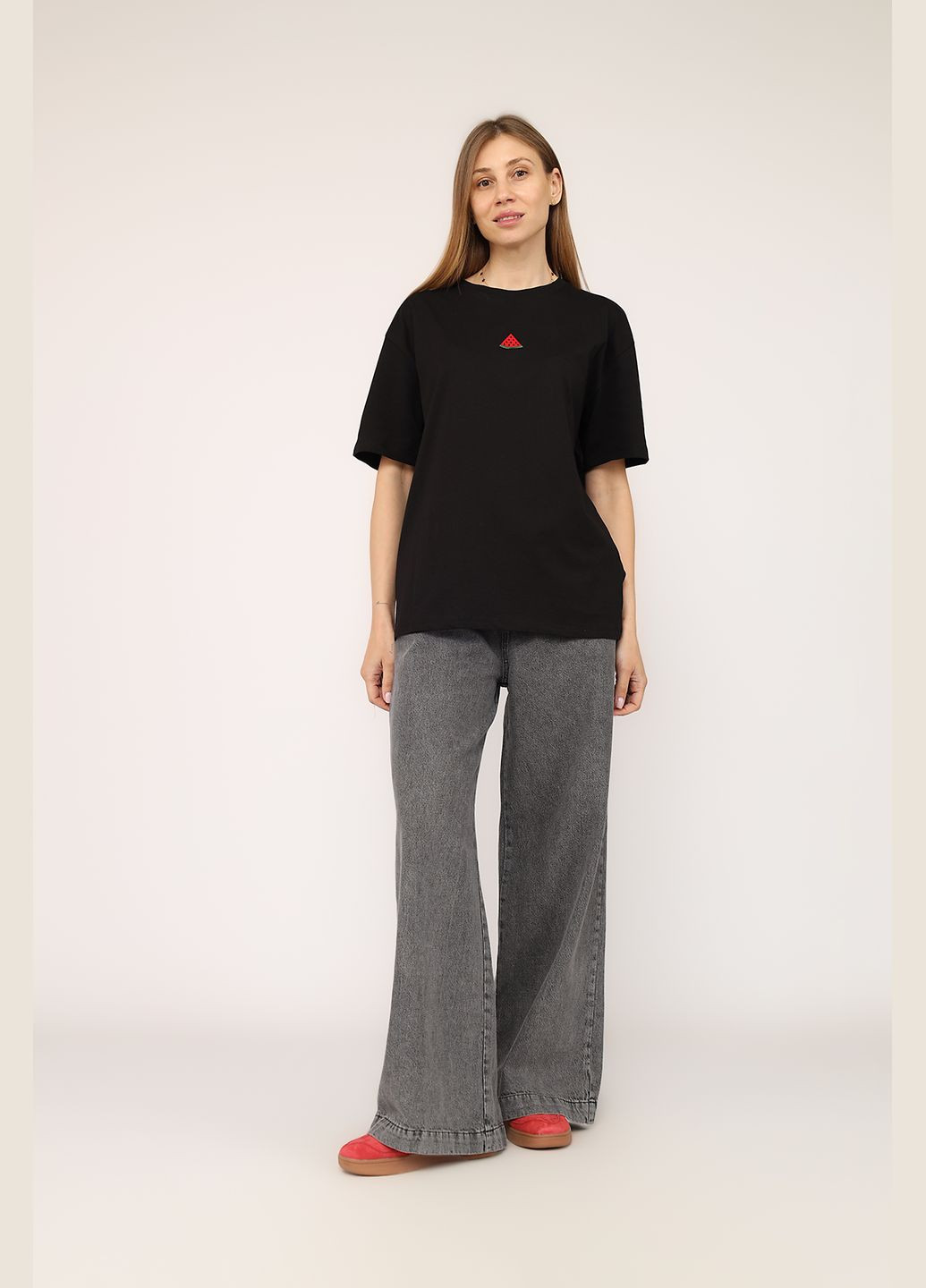 Футболка с коротким рукавом женская цвет черный ЦБ-00274528 MUEZZA - (333298892)