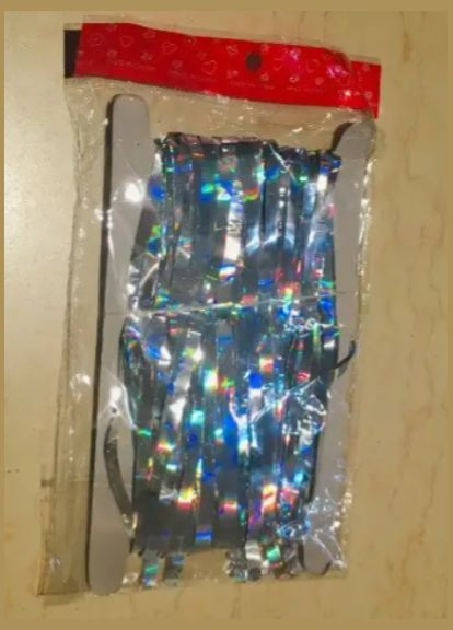 Дождик для фотозоны с голограммой 2 м на 1 м серебристый Jannet Дощик (316357475)