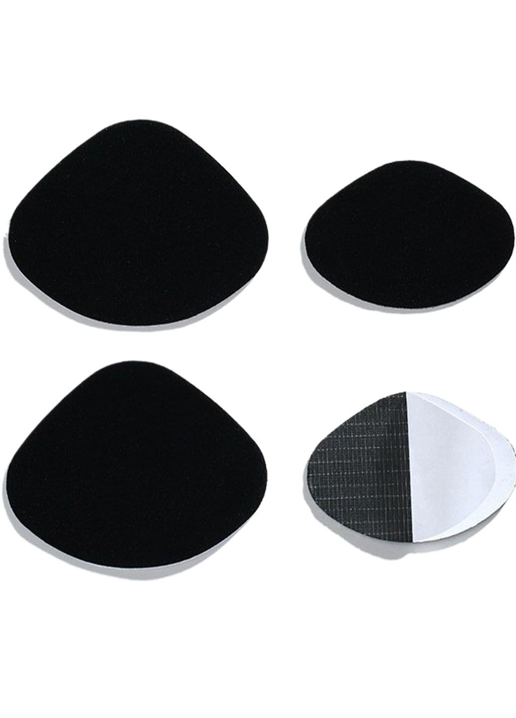 Вкладыши-наклейки для обуви для быстрого ремонта дырок на текстиле или ткани черные велюровые 2 пары No Brand (324834221)