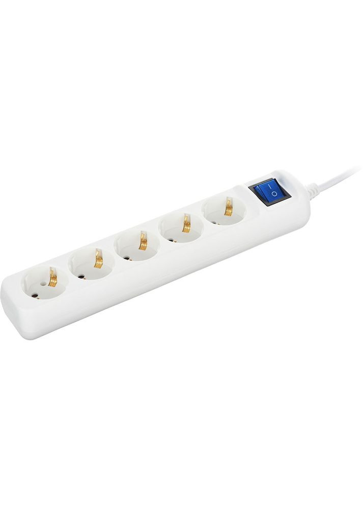Подовжувач 5 розеток 3м 10А 3Gх1.0мм2 White (-U05ESM3W) 2E (315797610)