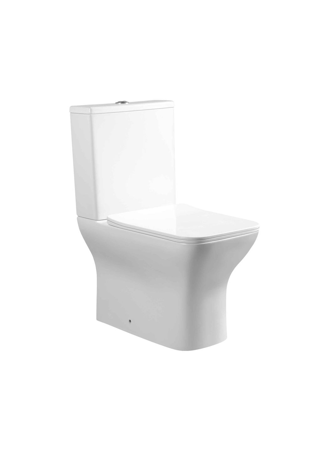 Унитаз напольный Aries Rimless безободковый с сиденьем Soft-close WHITE Qtap QT03228302W (341326466)