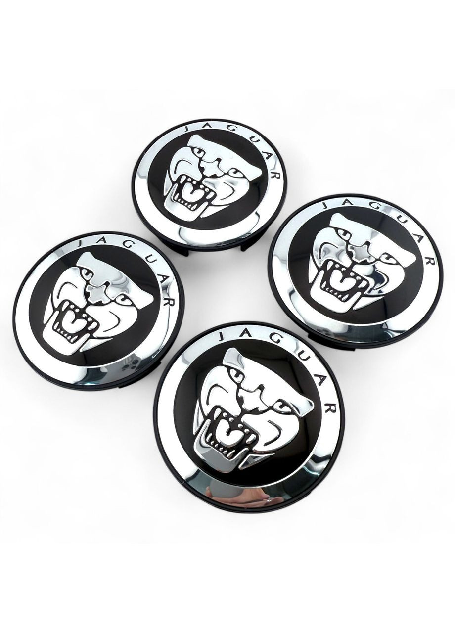 Колпачки в диски Ягуар для дисков 59/50 мм. Черные (4 шт.) Jaguar (354698534)