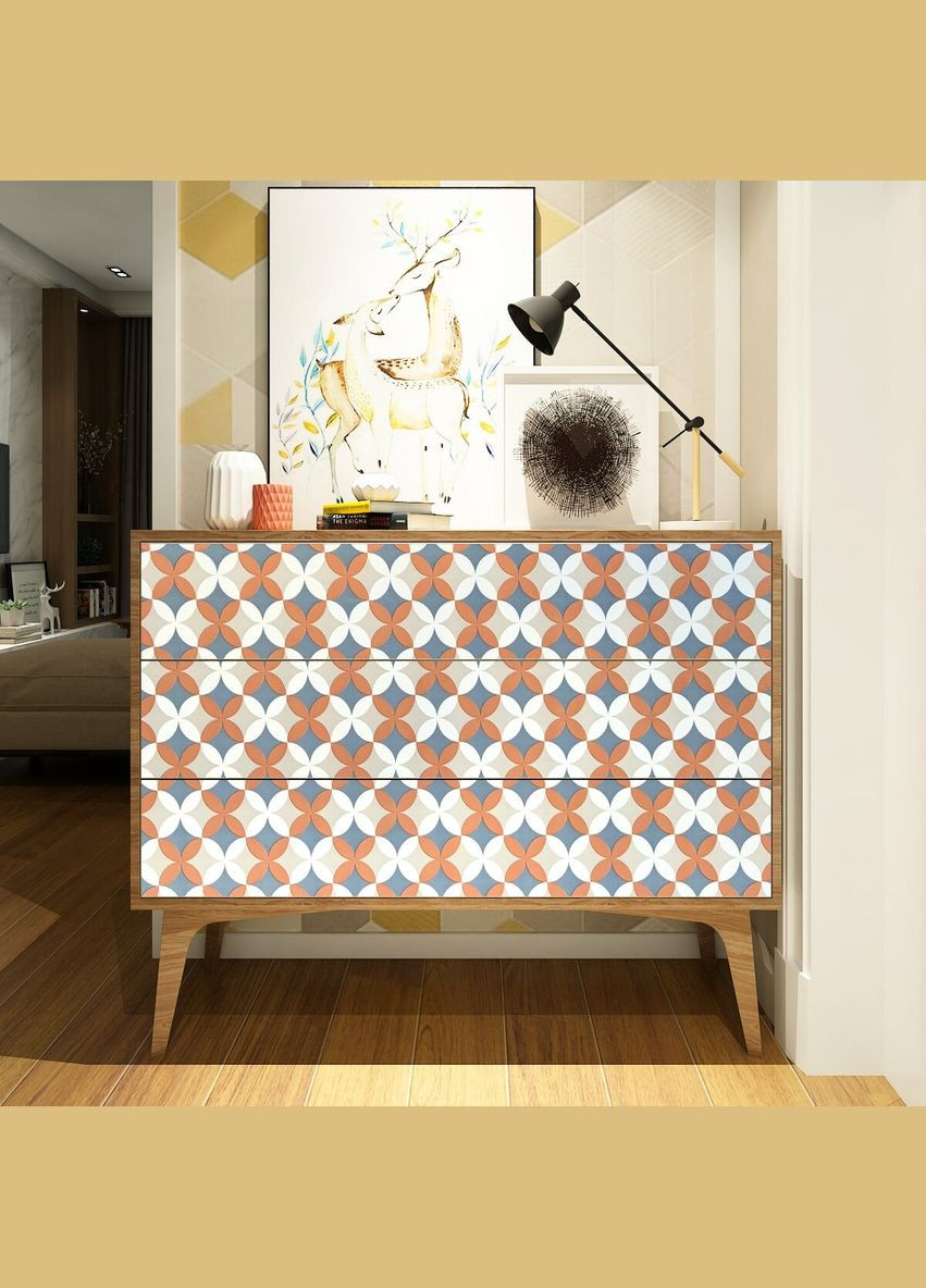 Самоклеюча плівка оранжеві квіти 0,45х10м SW-00001220 Sticker Wall (316187300)