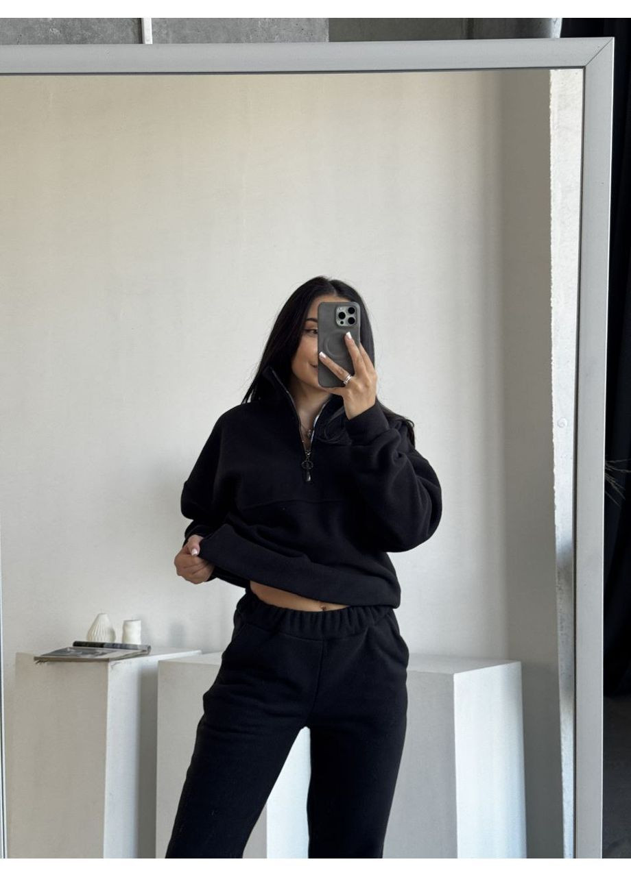 Флісовий жіночий костюм оверсайз,кофта та штани з кантиком,турецький фліс Полар Україна (365957272)