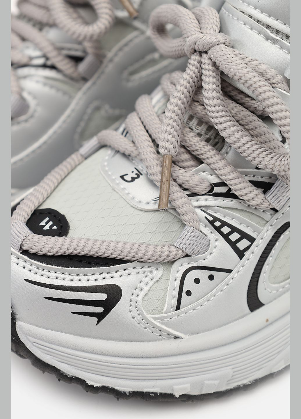 Сірі осінні кросівки для дівчинки, на пласкій підошві колір сірий цб-00273854 Kimboo