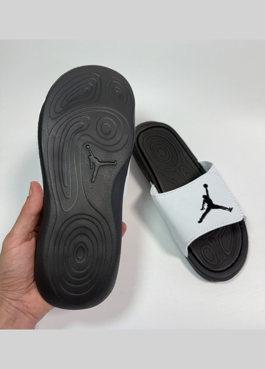 Цветные тапочки мужские, сланцы джордан, мужские тапочки jordan 28, 44, черно-белый No Brand