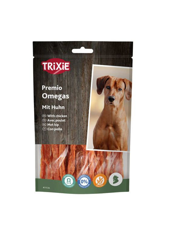 Лакомство филе курицы для собак Premio Omega Stripes - 100 г Trixie (327068898)