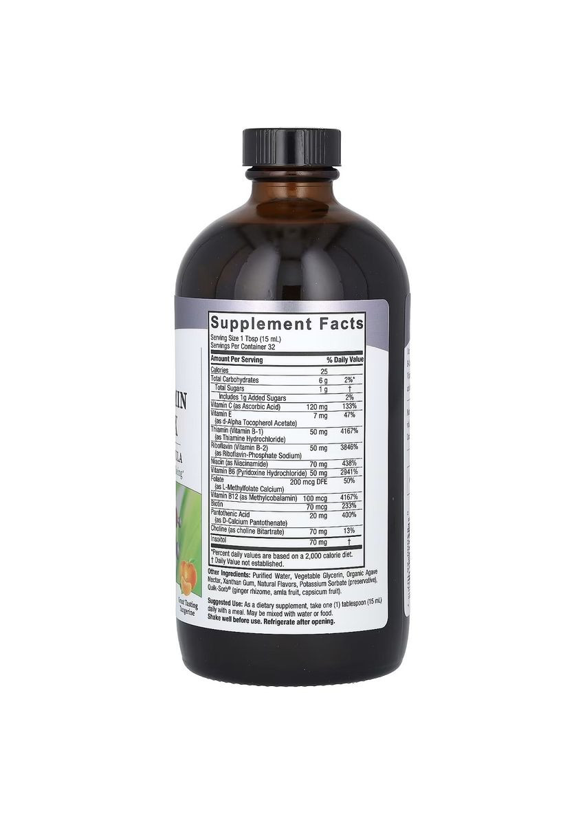 Рідкий комплекс вітамінів групи B, смак мандарину, Liquid Vitamin B-Complex,, 480 мл Nature's Answer (316701222)