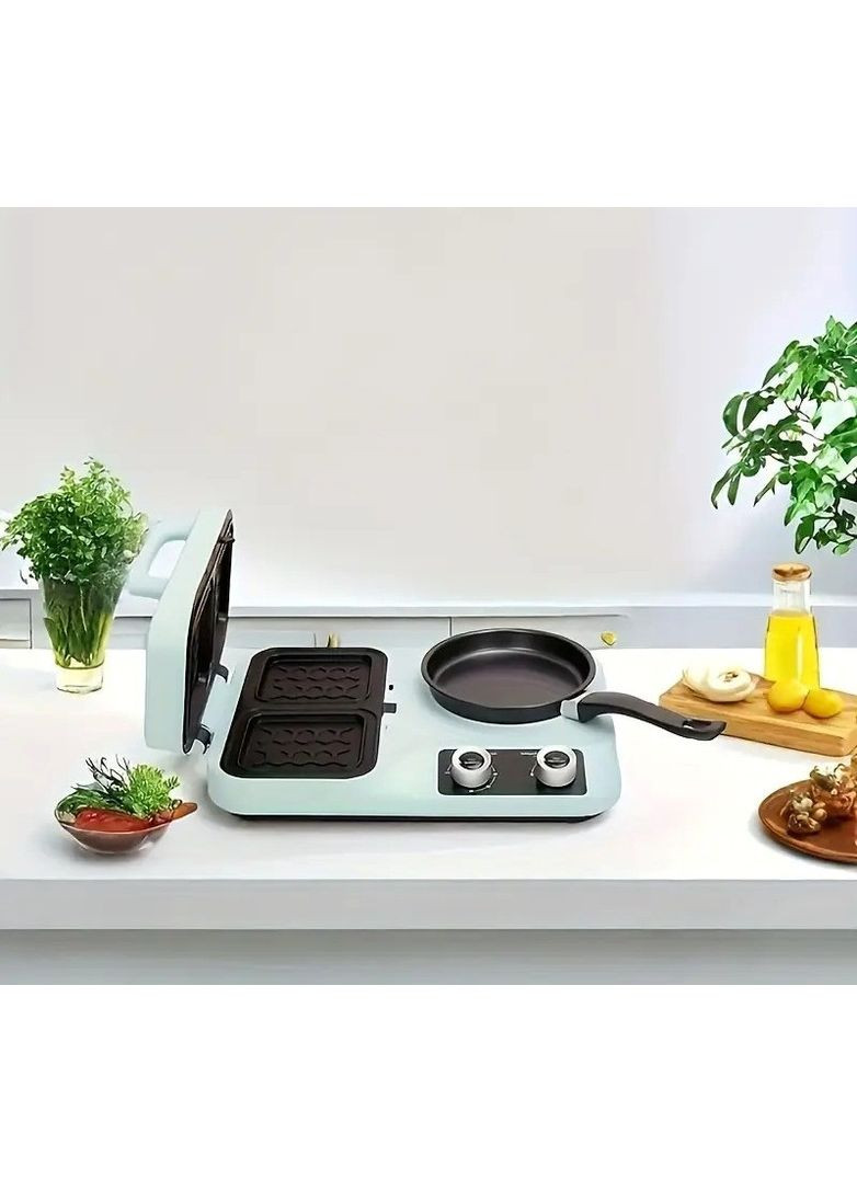 Мультимейкер гриль + електроплита 2 в 1 для приготування їжі Light Green No Brand (366303796)