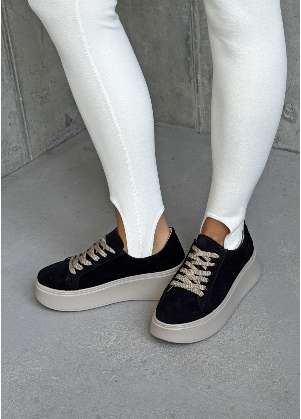 Кроссовки casual черный замш InFashion Кросівки чёрные (358883991)